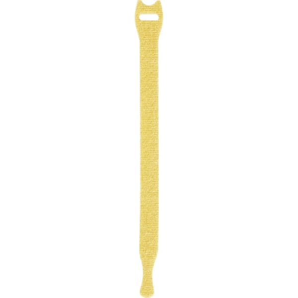 TOOLCRAFT KL12X200BC Kardborreband-bundtband för paketering Statisk del och fleecedel (L x B) 200 mm x 12 mm Vit, Svart