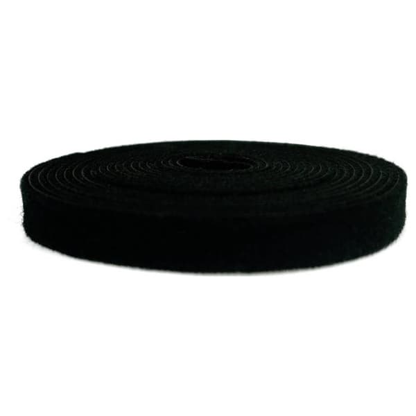 TOOLCRAFT KL10X3000C Kardborreband för paketering Statisk del och fleecedel (L x B) 3000 mm x 10 mm Svart 4 st
