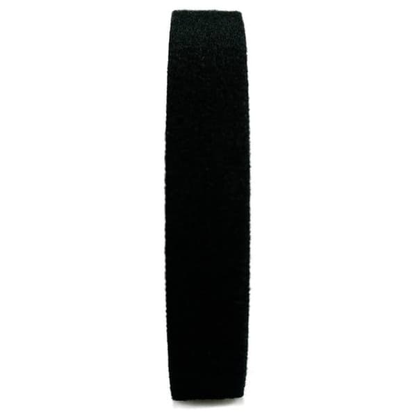 TOOLCRAFT KL25X2500C Kardborreband för paketering Statisk del och fleecedel (L x B) 2500 mm x 25 mm Svart 2 st