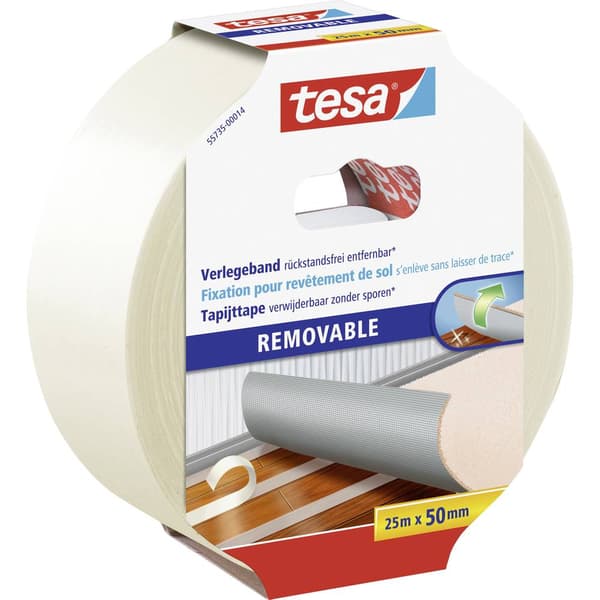 tesa REMOVABLE 55735-00014-11 Maskeringstejp Beige (L x B) 25 m x 50 mm 1 st