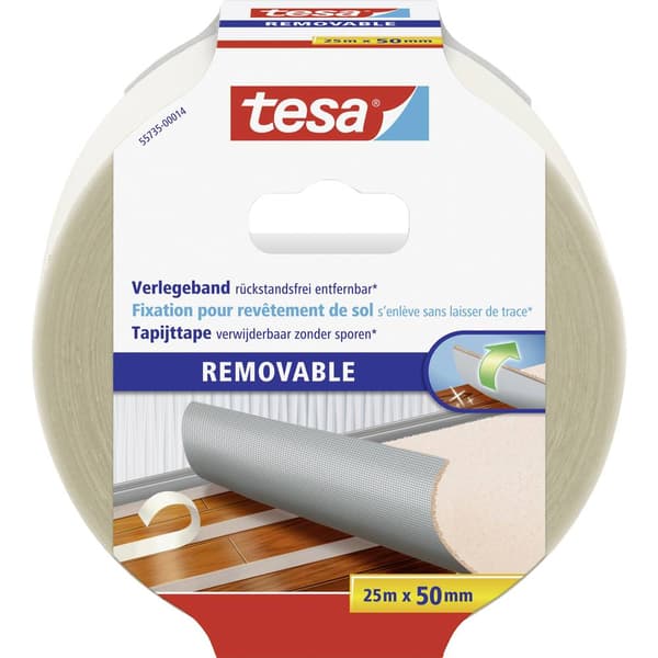 tesa REMOVABLE 55735-00014-11 Maskeringstejp Beige (L x B) 25 m x 50 mm 1 st