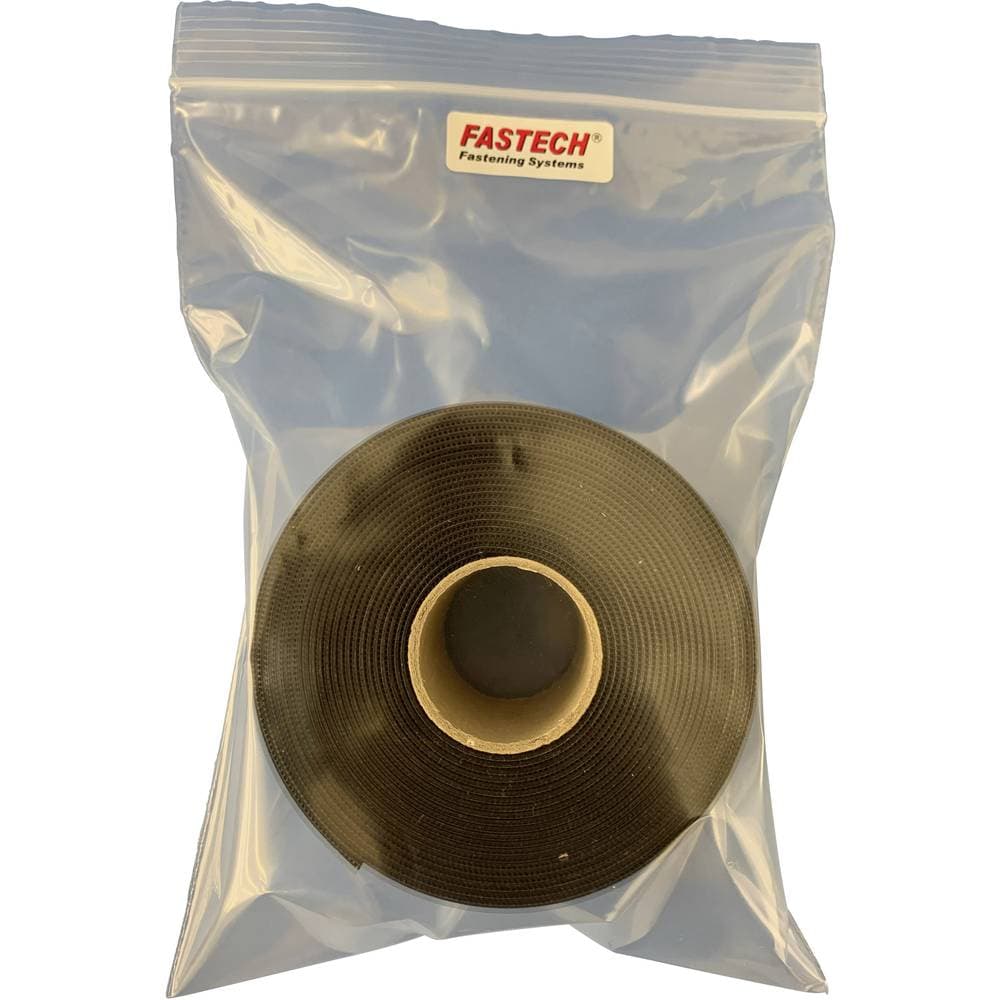 Kardborreband för pålimning Hotmelt Statisk del, Extra stark (L x B) 5000 mm x 50 mm Svart FASTECH® 730-330-5-Bag 5 m