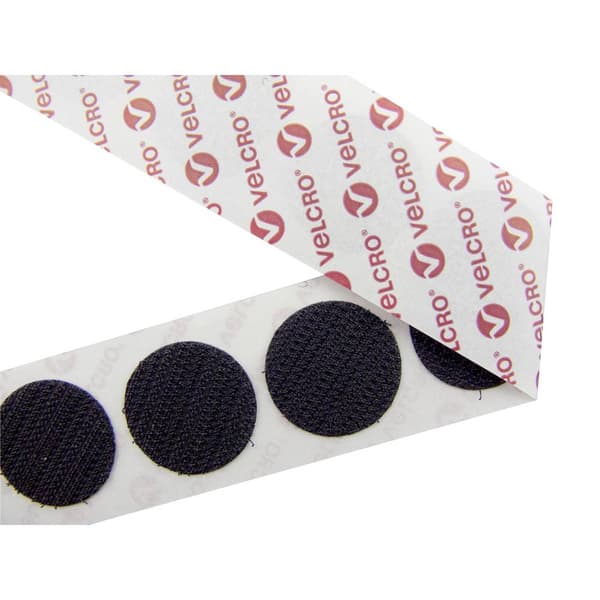 VELCRO® E28801533011425 Kardborreband-punkter för fastlimning Statisk del (Ø) 15 mm Svart 1300 st