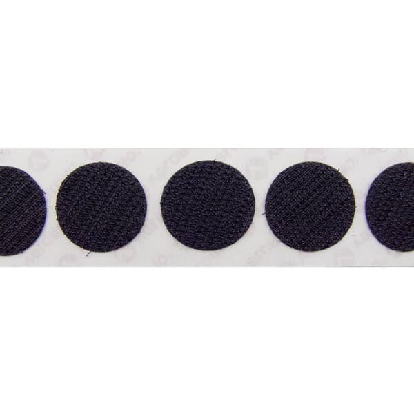 VELCRO® E28802233011425 Kardborreband-punkter för fastlimning Statisk del (Ø) 22 mm Svart 1000 st