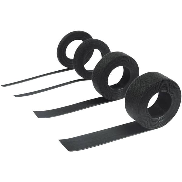 Hebotec 11-KE07015FRT Kardborreband för paketering Statisk del och fleecedel (L x B) 15000 mm x 7.5 mm Svart 15 m
