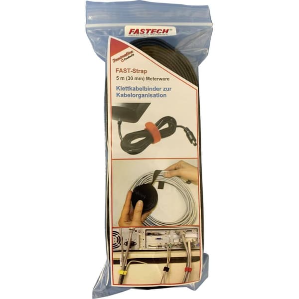 FASTECH® 698-330-Bag Kardborreband för paketering Statisk del och fleecedel (L x B) 5000 mm x 30 mm Svart 5 m