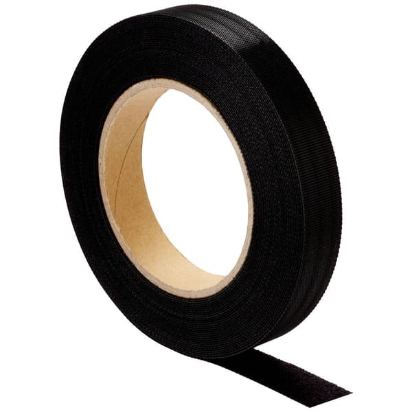 3M FE-5100-9030-4 Kardborreband för paketering Statisk del och fleecedel (L x B) 10000 mm x 20 mm Svart 10 m