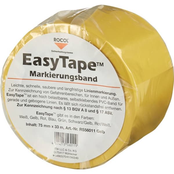 Rocol RS56011 RS56011 Markeringstejp EasyTape™ Gul (L x B) 33 m x 75 mm 1 st