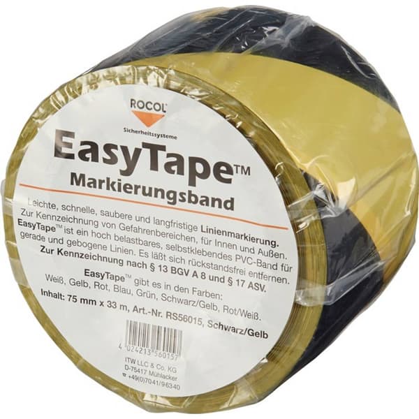 Rocol RS56015 RS56015 Markeringstejp EasyTape™ Svart, Gul (L x B) 33 m x 75 mm 1 st