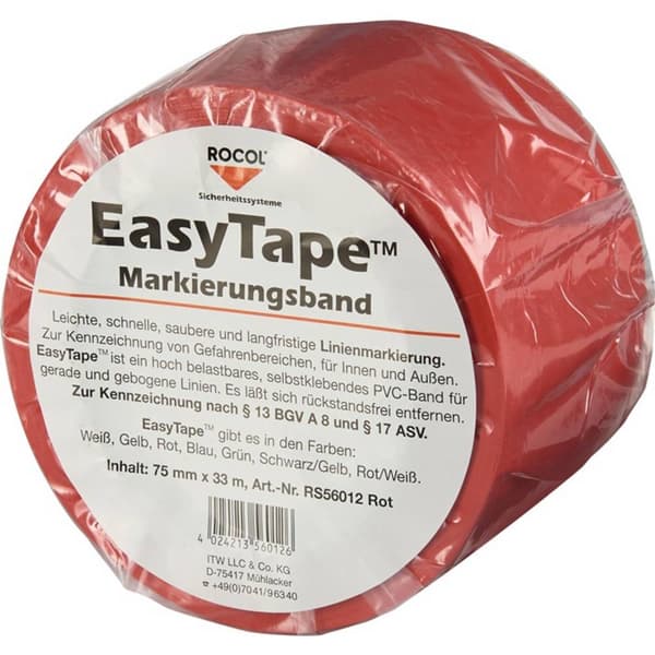 Rocol RS56012 RS56012 Markeringstejp EasyTape™ Röd (L x B) 33 m x 75 mm 1 st