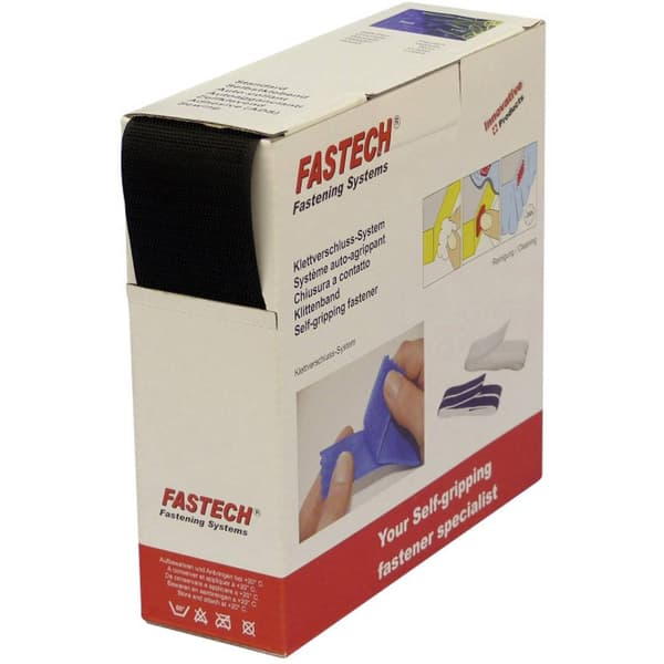 FASTECH® B50-STD-H-999910 Kardborreband för att sy fast Statisk del (L x B) 10 m x 50 mm Svart 10 m