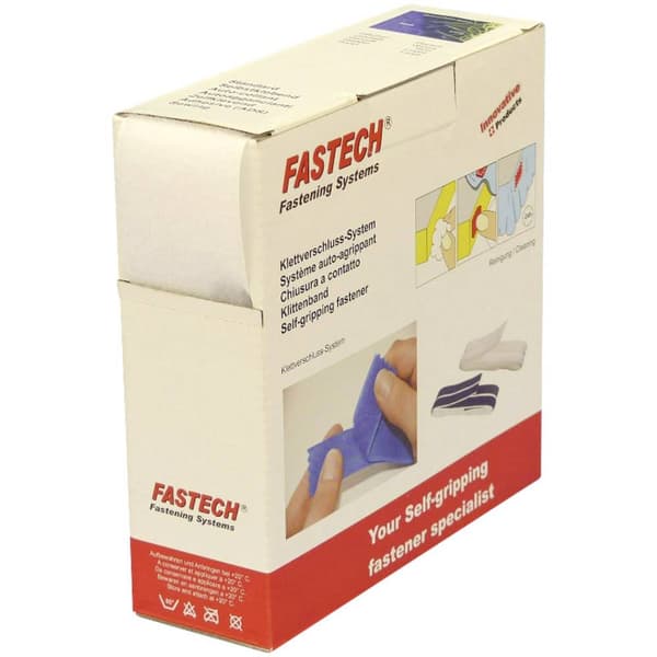 FASTECH® B50-STD-L-000010 Kardborreband för att sy fast Fleecedel (L x B) 10 m x 50 mm Vit 10 m