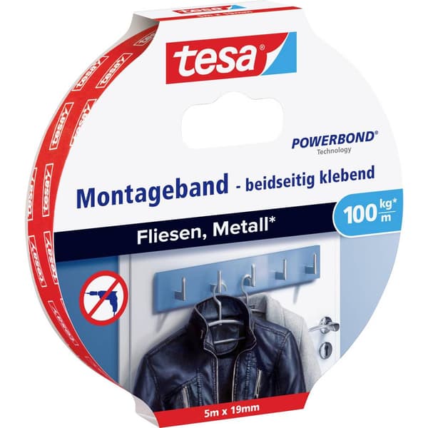 tesa ULTRA STRONG 77747-00000-00 Monteringsband tesa® Powerbond Vit (L x B) 5 m x 19 mm 1 st