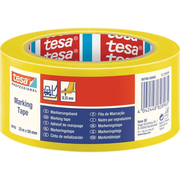 tesa 60760-00087-15 Markeringstejp tesa® Professional Svart, Gul (L x B) 33 m x 50 mm 1 st