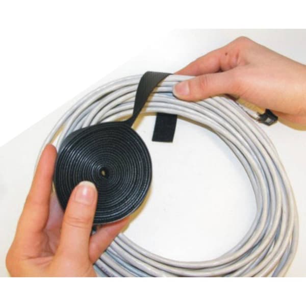 TRU COMPONENTS 697-330-Bag Kardborreband för paketering Statisk del och fleecedel (L x B) 5000 mm x 20 mm Svart 5 m