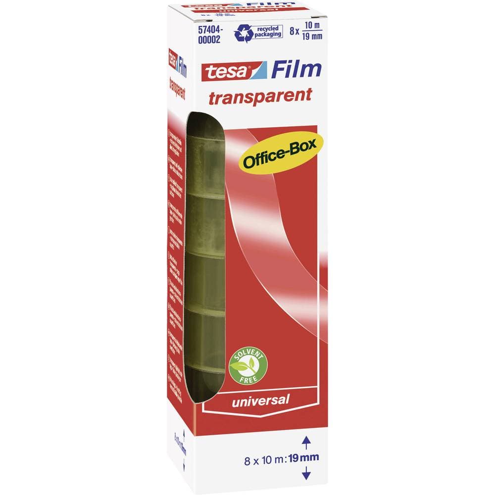 tesa OFFICE-BOX 57404-00002-04 tesafilm Transparent (L x B) 10 m x 19 mm 8 st