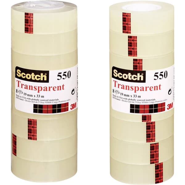 Scotch 5501933 5501933 Tejp Scotch® 550 Transparent (L x B) 33 m x 19 mm 8 st