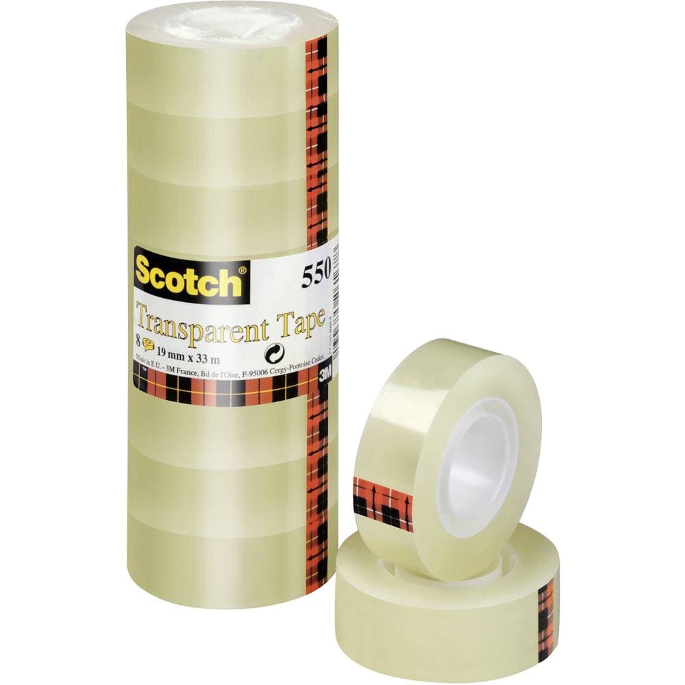3M 5501933 5501933 Tejp Scotch® 550 Transparent (L x B) 33 m x 19 mm 8 st