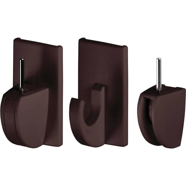 tesa POWERSTRIPS® Vario gardinkrokar Brun