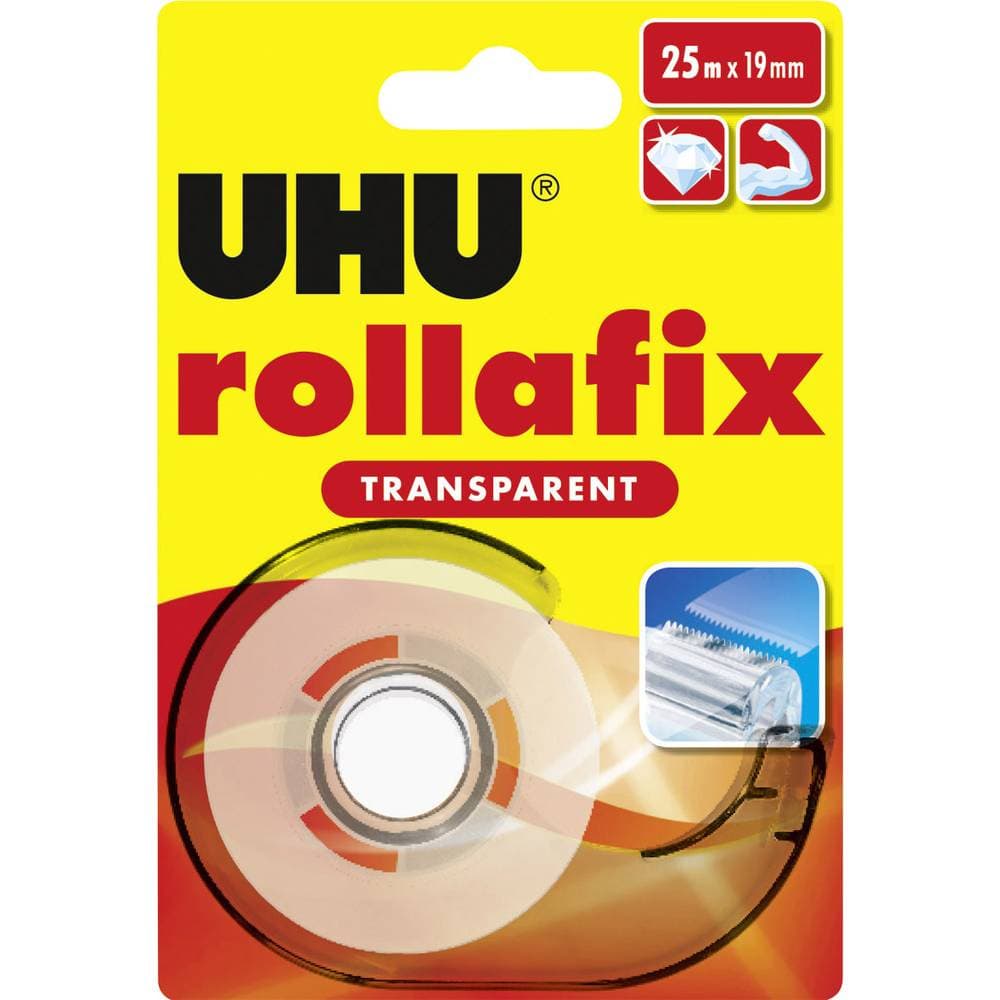 UHU rollafix 36965 Tejp Transparent (L x B) 25 m x 19 mm 1 st