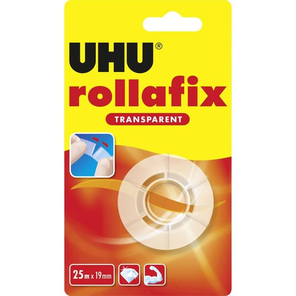 UHU rollafix refill 36945 Tejp Transparent (L x B) 25 m x 19 mm 1 st