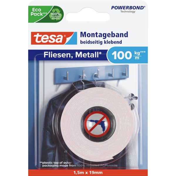 tesa ULTRA STRONG 77746-00000-00 Monteringsband tesa® Powerbond Vit (L x B) 1.5 m x 19 mm 1 st