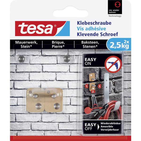 tesa 77902 tesa® vidhäftande skruv fyrkantig Beige