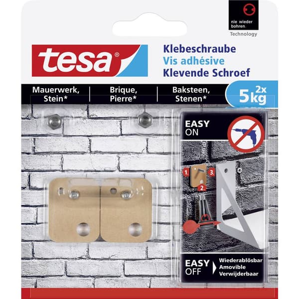 tesa 77905 tesa® vidhäftande skruv fyrkantig Beige