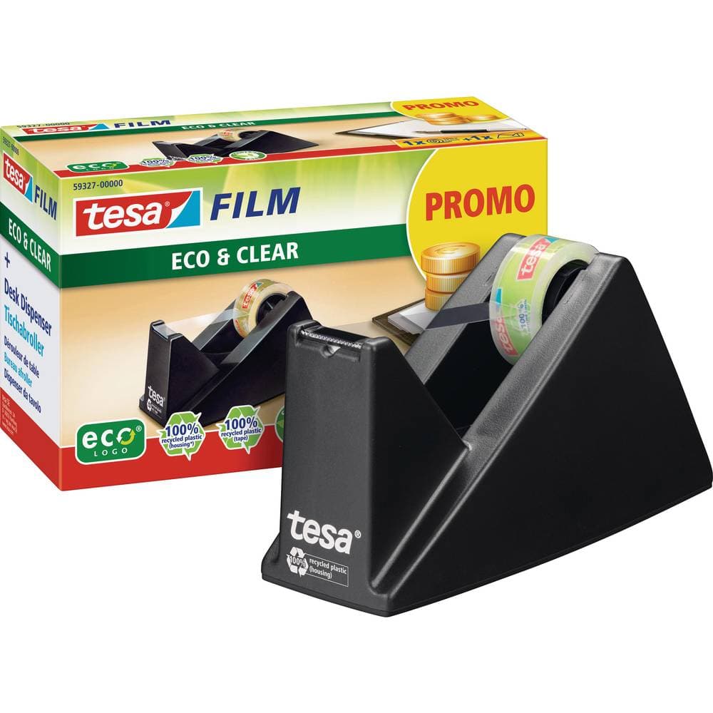tesa Tejpdispenser Svart Rullbredd (max.): 19 mm