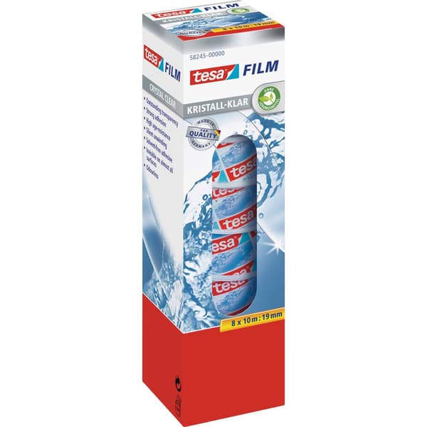 tesa 58245-00000-01 tesafilm kristallklar Transparent (L x B) 10 m x 19 mm 8 st