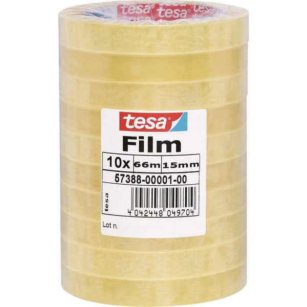 tesa 57388-00001-01 tesafilm Standard Transparent (L x B) 66 m x 15 mm 10 st