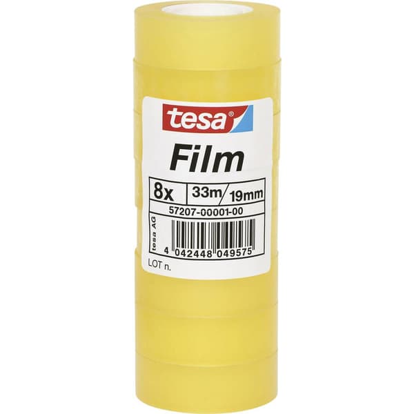 tesa 57207-00001-01 tesafilm Standard Transparent (L x B) 33 m x 19 mm 8 st