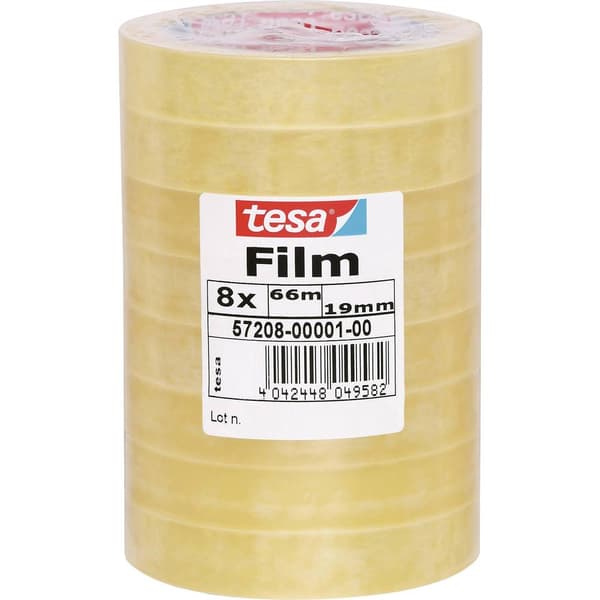 tesa 57208-00001-01 tesafilm Standard Transparent (L x B) 66 m x 19 mm 8 st