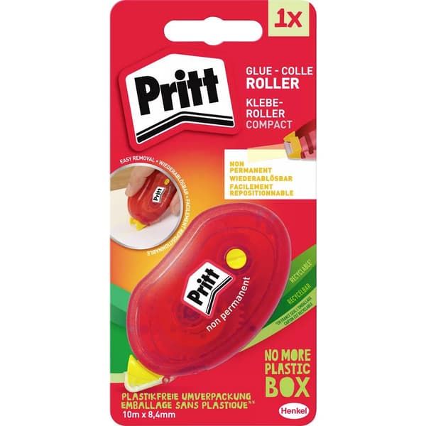 Pritt Kompakt icke-permanent klister Roller 8,4 mm x 10 m ZCGNB 1 st