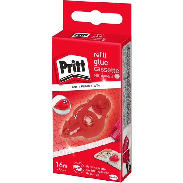 Pritt Fylla på patronen adhesiv Roller permanent lim refill 8,4 mm x 16 m ZRXPH 1 st