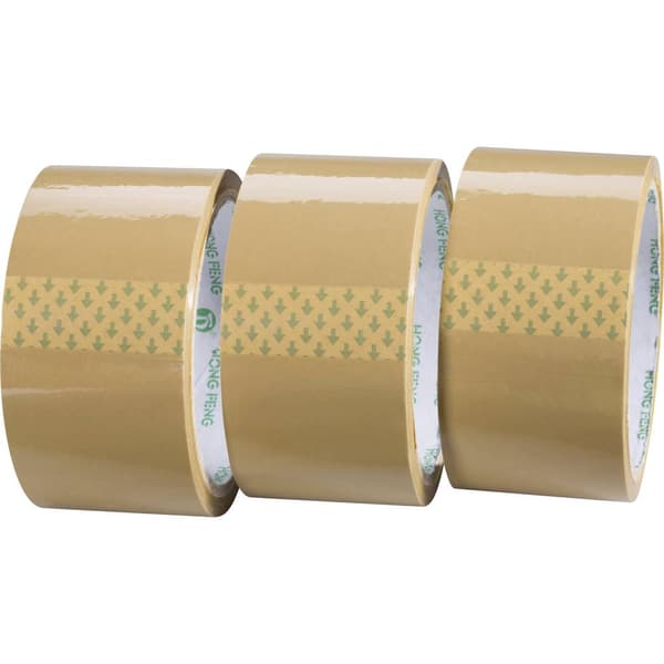 Förpackningstejp Conrad Components brun (L x B) 50 m x 48 mm akryl Innehåll: 3 rullar