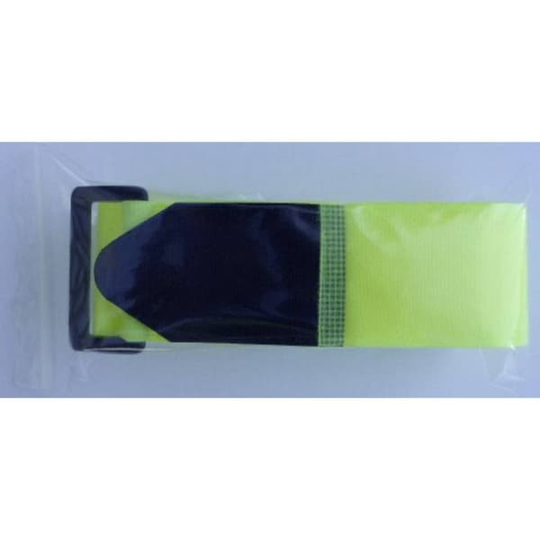 TRU COMPONENTS 922-0309-Bag Kardborreband-bagageband med bälte Statisk del och fleecedel Gul 1 st