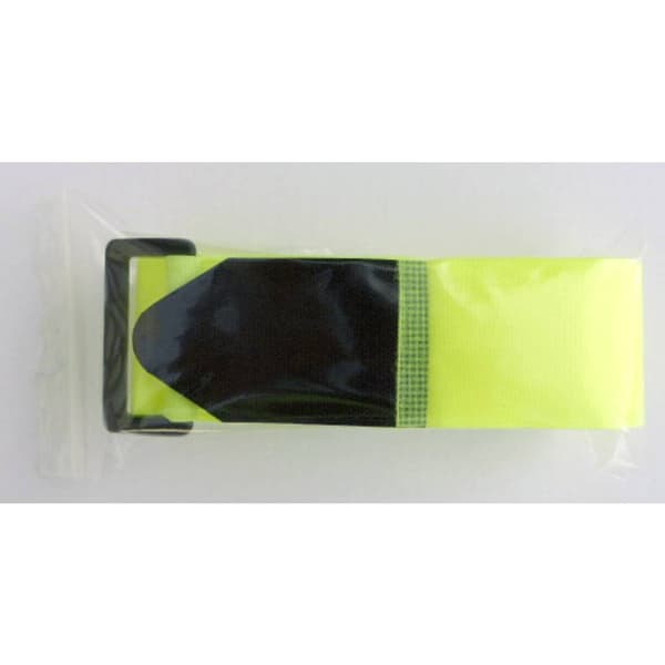 TRU COMPONENTS 922-0309-Bag Kardborreband-bagageband med bälte Statisk del och fleecedel Gul 1 st