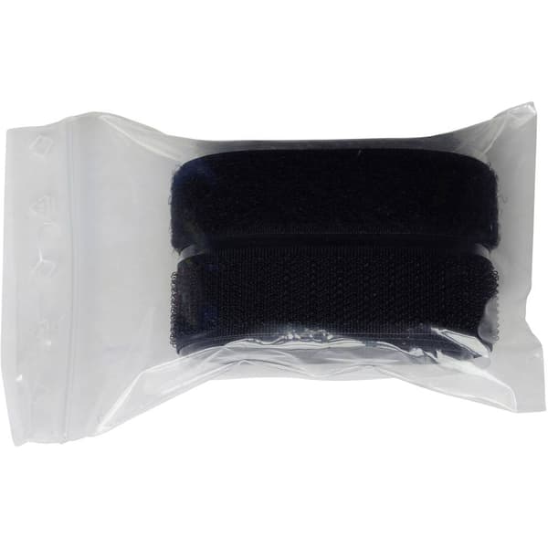 TRU COMPONENTS 909-330-Bag Kardborreband för fastlimning Statisk del och fleecedel (L x B) 1000 mm x 20 mm Svart 1 par