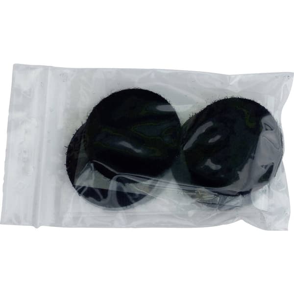 TRU COMPONENTS 684-330-Bag Kardborreband-punkter för fastlimning Statisk del och fleecedel (Ø) 47 mm Svart 4 par