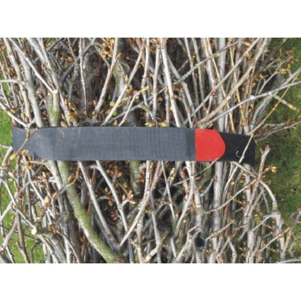 TRU COMPONENTS 690-330-Bag Kardborreband med bälte Statisk del och fleecedel (L x B) 600 mm x 38 mm Svart, Röd 2 st