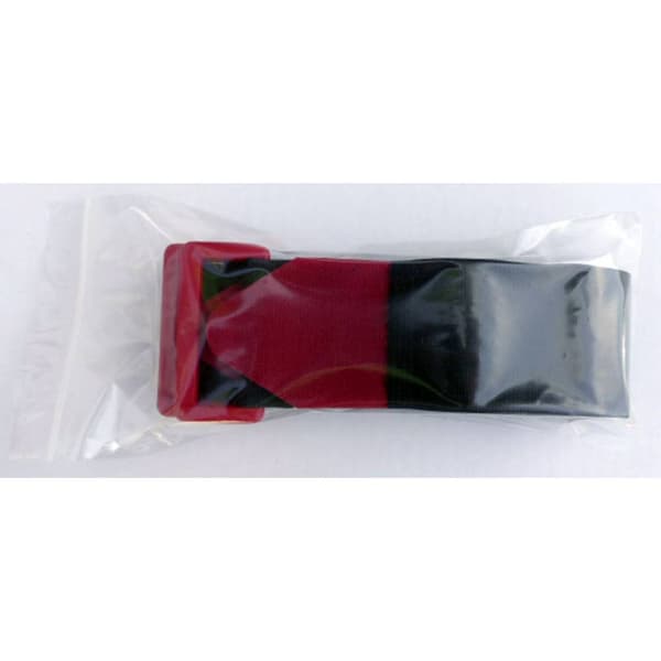 TRU COMPONENTS 690-330-Bag Kardborreband med bälte Statisk del och fleecedel (L x B) 600 mm x 38 mm Svart, Röd 2 st