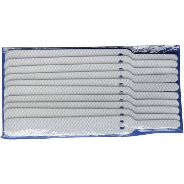 TRU COMPONENTS 800-010-Bag Kardborreband-bundtband för paketering Statisk del och fleecedel Vit 10 st