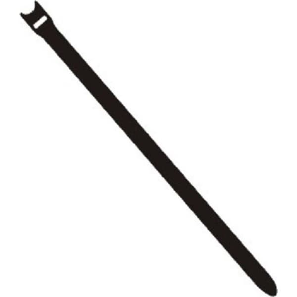 TRU COMPONENTS 801-330-Bag Kardborreband-bundtband för paketering Statisk del och fleecedel Svart 10 st