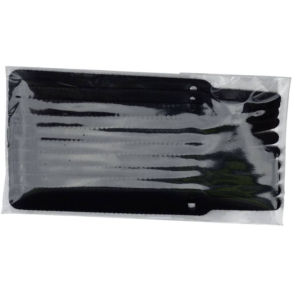 Kardborreband-bundtband för paketering Statisk del och fleecedel Svart TRU COMPONENTS 800-330-Bag 10 st