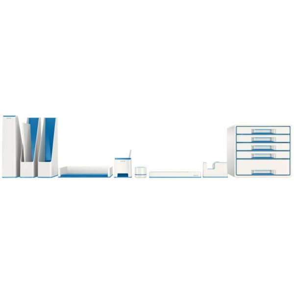 Leitz Tejpdispenser WOW 5364 Vit, Blå Rullbredd (max.): 19 mm Rullängd (max.) 33 m