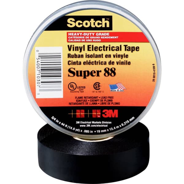 Scotch SUPER88-19X20-B Isoleringstejp Scotch® Svart (L x B) 20 m x 19 mm 1 st