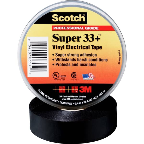 Scotch SUPER33+-19X33 Isoleringstejp Scotch® Svart (L x B) 33 m x 19 mm 1 st