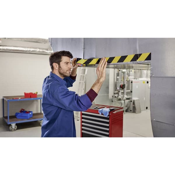 tesa UNIVERSAL 58133-00000-00 Markeringstejp tesa® SIGNAL Gul, Svart (L x B) 66 m x 50 mm 1 st