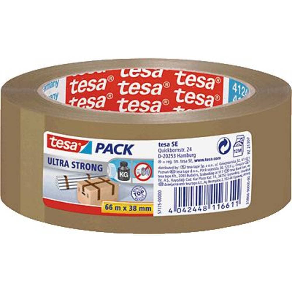tesa ULTRA STRONG 57175-00000-02 Packtejp tesapack® Brun (L x B) 66 m x 38 mm 1 st
